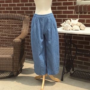 J. Crew Wide Leg Cropped Jeans